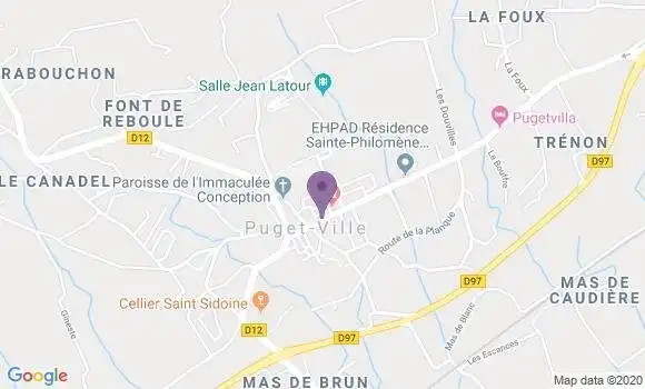 Localisation Crédit Agricole Agence de Puget Ville