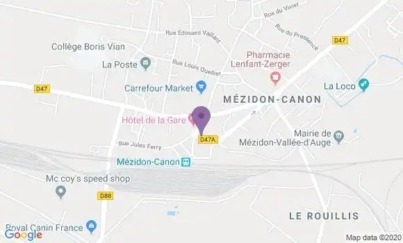 Localisation Société Générale Agence de Mézidon