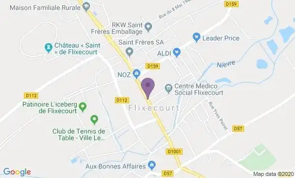 Localisation Crédit Agricole Agence de Flixecourt