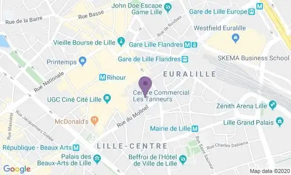 Localisation Crédit Agricole Agence de Lille Molinel