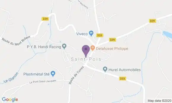 Localisation Crédit Agricole Agence de Saint Pois