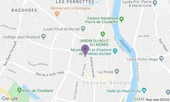 Localisation LCL Agence de Château Gontier