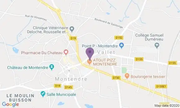 Localisation Crédit Agricole Agence de Montendre