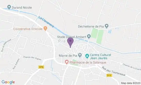 Localisation Crédit Agricole Agence de Pia