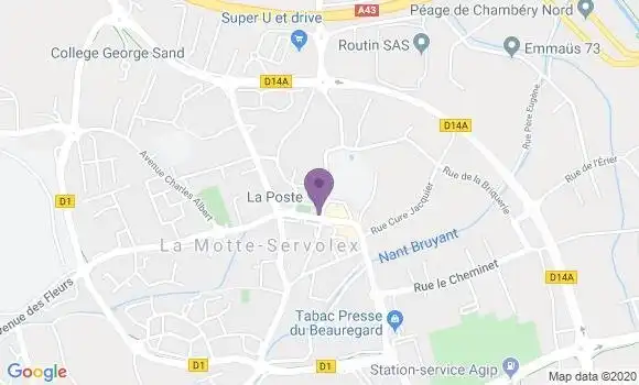Localisation Crédit Agricole Agence de La Motte Servolex