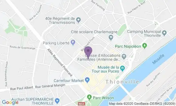 Localisation Crédit Agricole Agence de Thionville Turenne