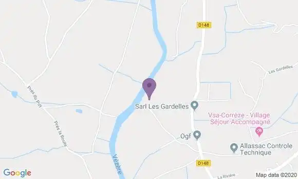 Localisation Crédit Agricole Agence de Montignac sur Vézère