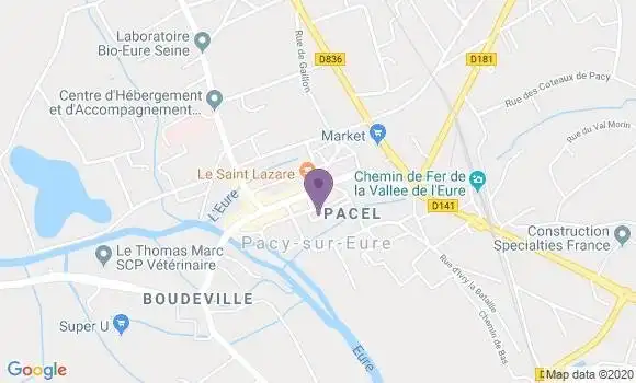 Localisation LCL Agence de Pacy sur Eure
