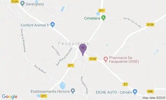 Localisation Crédit Agricole Agence de Feuquières