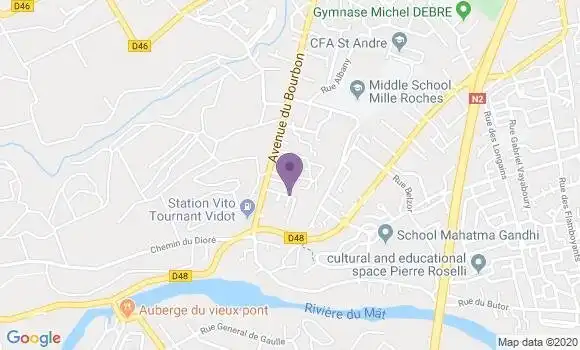 Localisation Crédit Agricole Agence de Saint André Ville