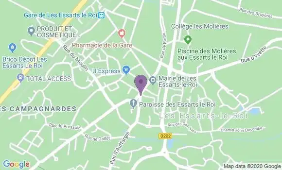 Localisation Crédit Agricole Agence de Les Essarts le Roi