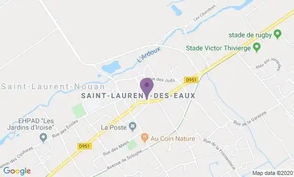 Localisation Crédit Agricole Agence de Saint Laurent Nouan
