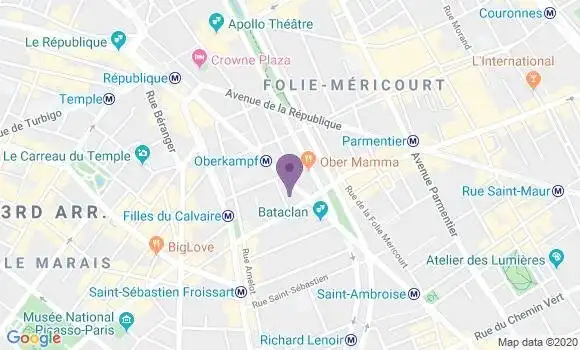 Localisation Crédit Agricole Agence de Paris Voltaire Oberkampf