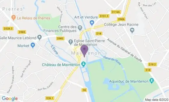 Localisation Crédit Agricole Agence de Maintenon