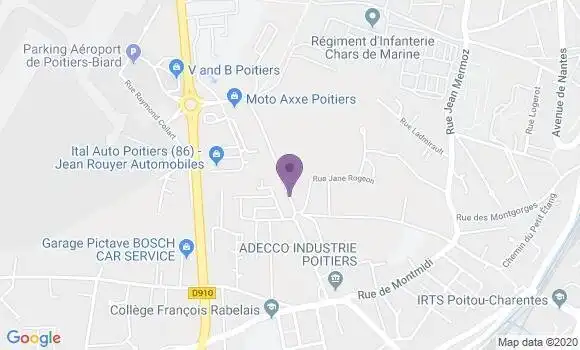 Localisation Crédit Agricole Agence de Poitiers Biard Montmidi