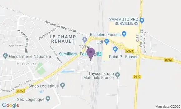 Localisation Crédit Agricole Agence de Fosses