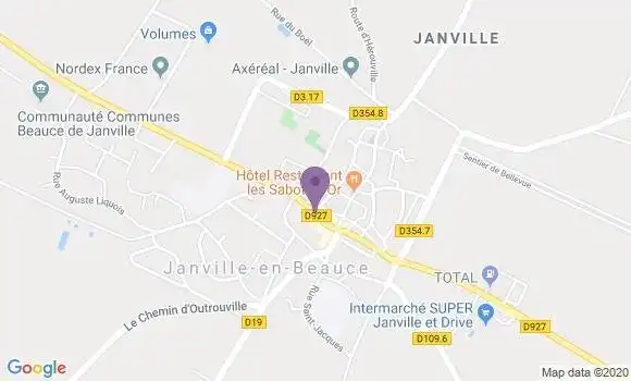 Localisation Crédit Agricole Agence de Janville