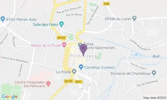 Localisation LCL Agence de Pithiviers