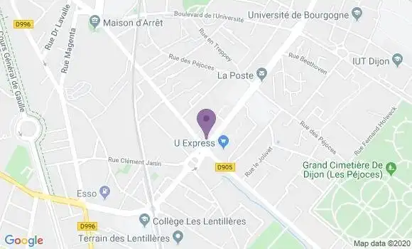 Localisation Crédit Agricole Agence de Dijon Salengro