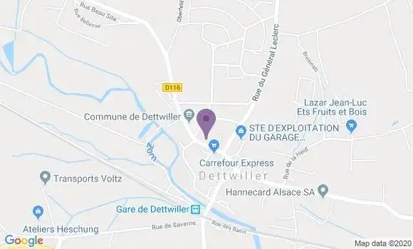 Localisation Crédit Agricole Agence de Dettwiller