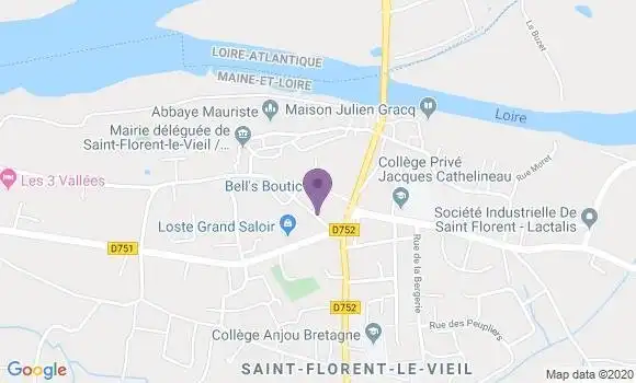 Localisation Crédit Agricole Agence de Saint Florent le Vieil