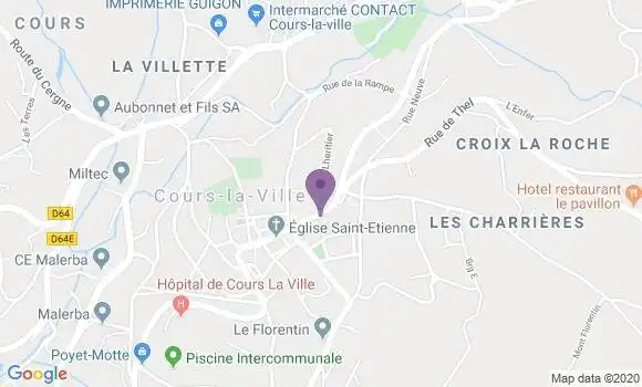 Localisation LCL Agence de Cours la Ville