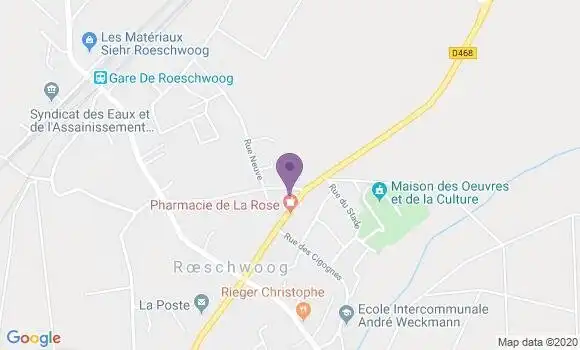 Localisation Crédit Agricole Agence de Roeschwoog