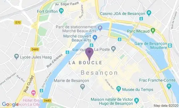 Localisation Crédit Agricole Agence de Besançon Pasteur