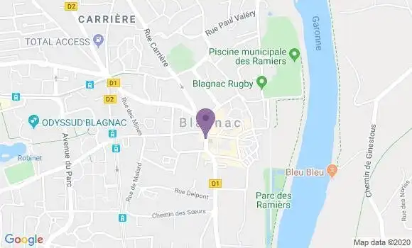Localisation Crédit Agricole Agence de Blagnac