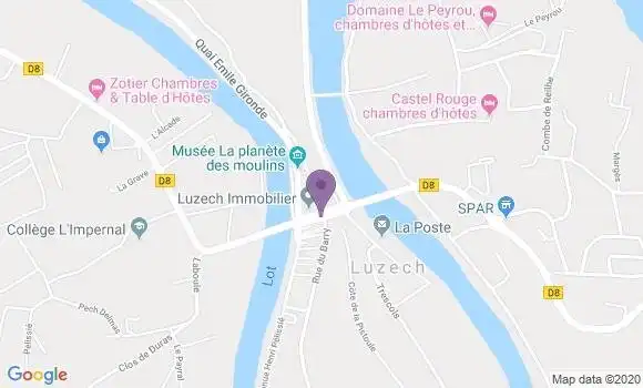 Localisation Crédit Agricole Agence de Luzech
