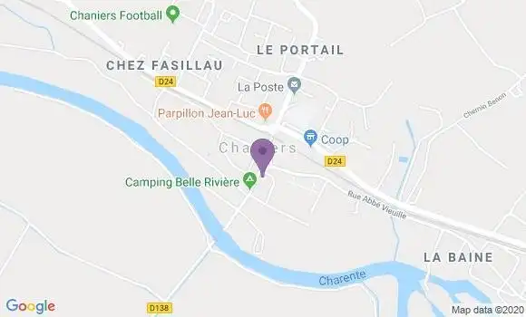 Localisation Crédit Agricole Agence de Chaniers