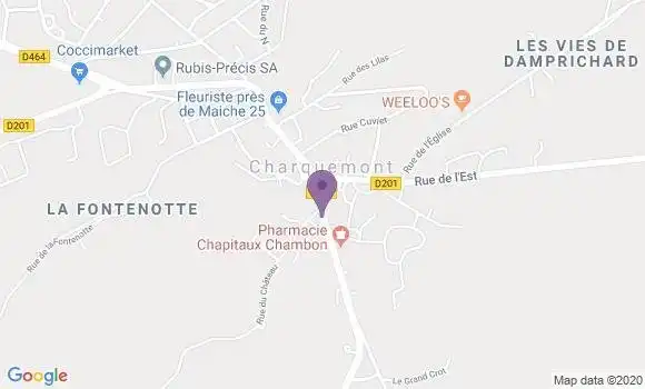 Localisation Crédit Agricole Agence de Charquemont
