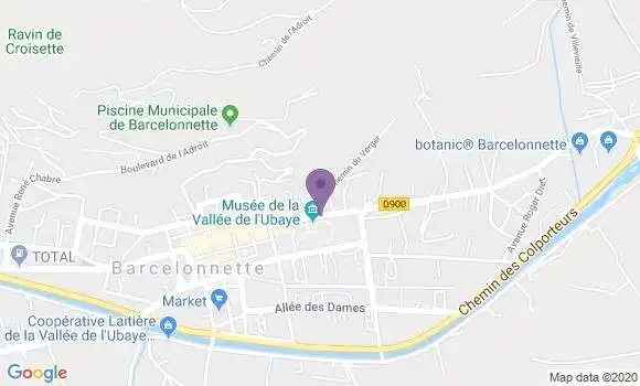 Localisation Crédit Agricole Agence de Barcelonnette