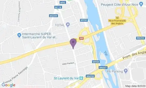 Localisation Crédit Agricole Agence de Saint Laurent du Var le Marianne
