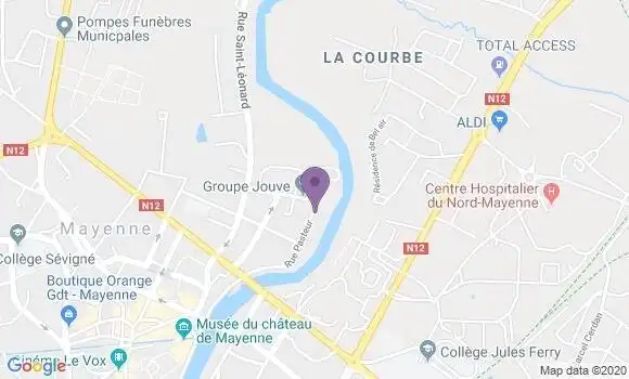Localisation Crédit Agricole Agence de Brive Pasteur