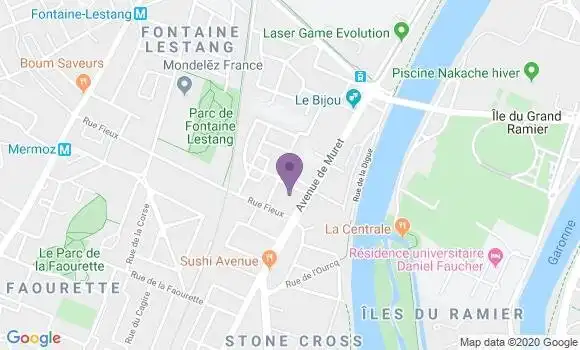 Localisation Crédit Agricole Agence de Toulouse Avenue de Muret