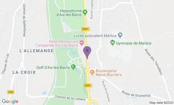 Localisation Crédit Agricole Agence de Drumettaz Clarafond