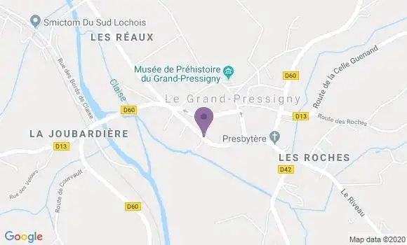 Localisation Crédit Agricole Agence de Le Grand Pressigny