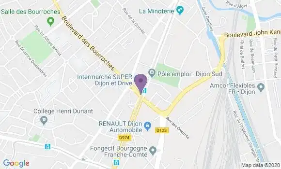 Localisation Crédit Agricole Agence de Dijon Jean Jaurès