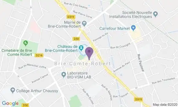Localisation Crédit Agricole Agence de Brie Comte Robert Gambetta