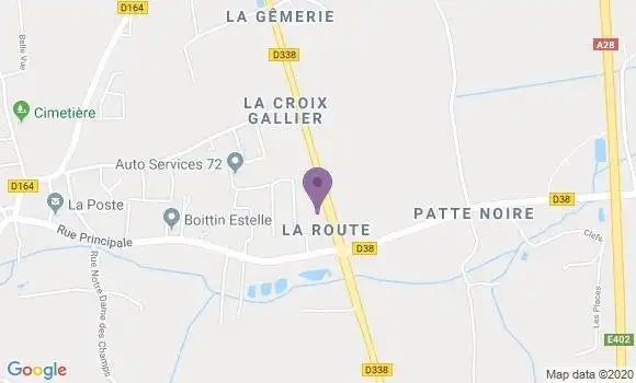Localisation Crédit Agricole Agence de La Bazoge