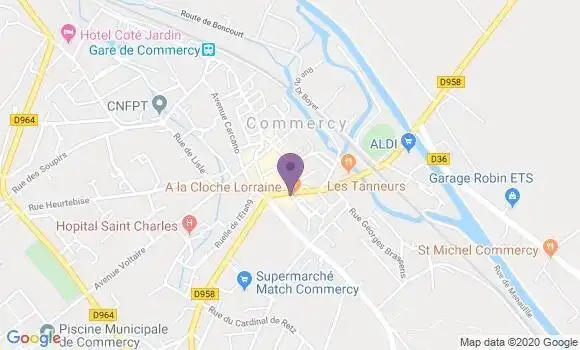 Localisation Crédit Agricole Agence de Commercy