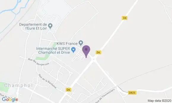 Localisation Crédit Agricole Agence de Champhol