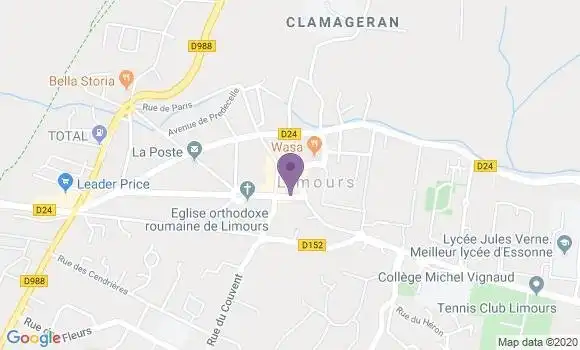 Localisation Crédit Agricole Agence de Limours en Hurepoix