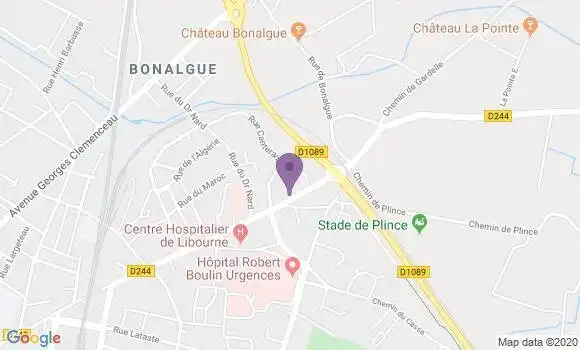 Localisation Crédit Agricole Agence de Libourne la Marne