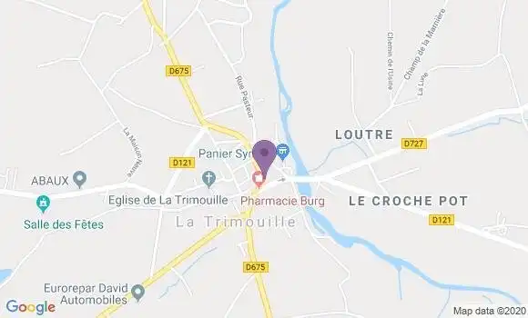 Localisation Crédit Agricole Agence de La Trimouille