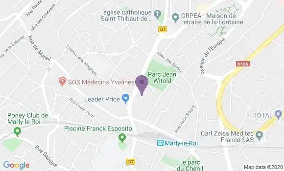 Localisation Crédit Agricole Agence de Marly le Roi