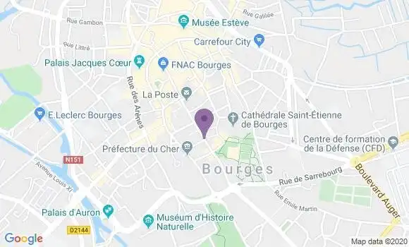 Localisation Crédit Agricole Agence de Bourges Banque Privée