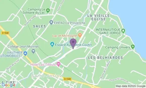 Localisation Crédit Agricole Agence de Saint Jorioz