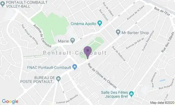 Localisation Crédit Agricole Agence de Pontault Combault de Gaulle